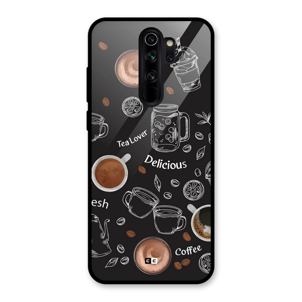 Tea And Coffee Mixture Glass Back Case for Redmi Note 8 Pro