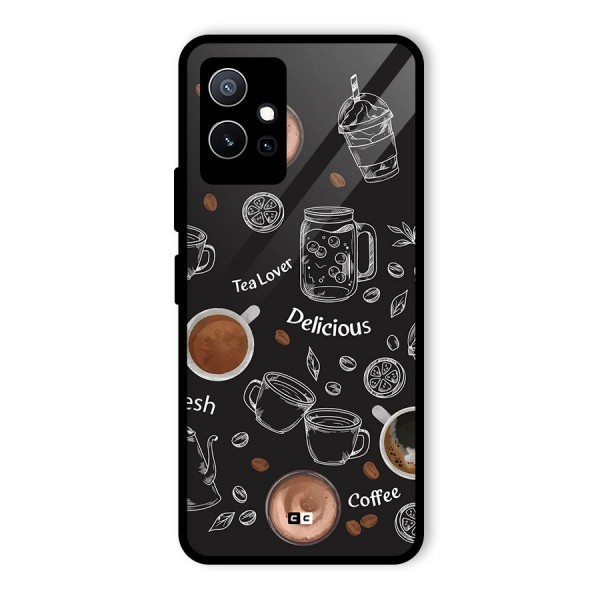 Tea And Coffee Mixture Glass Back Case for Vivo iQOO Z6