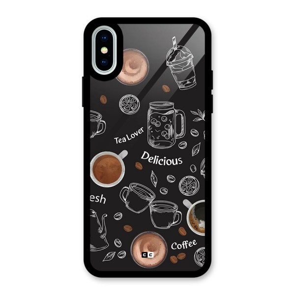 Tea And Coffee Mixture Glass Back Case for iPhone X