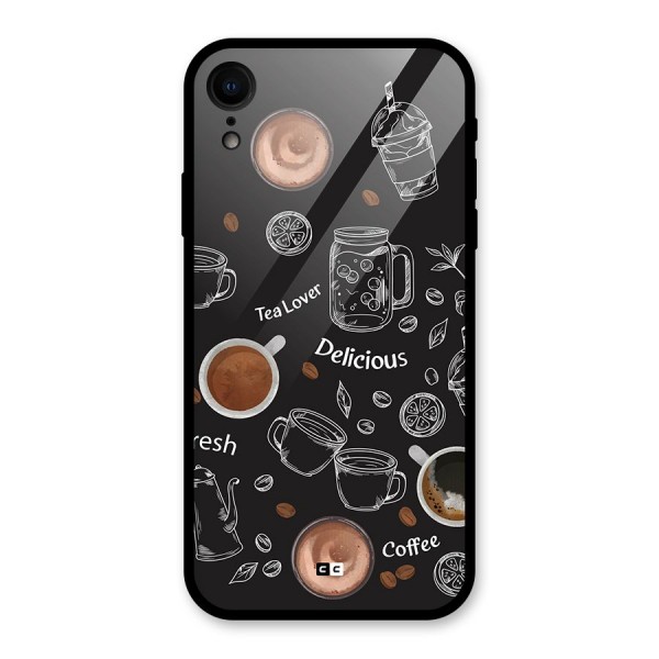 Tea And Coffee Mixture Glass Back Case for iPhone XR