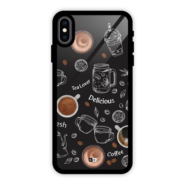 Tea And Coffee Mixture Glass Back Case for iPhone XS Max