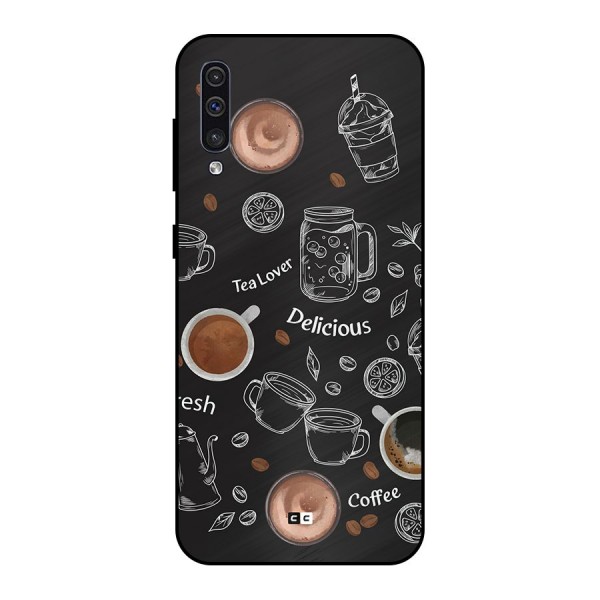 Tea And Coffee Mixture Metal Back Case for Galaxy A30s