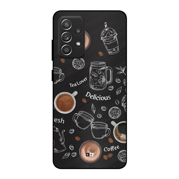 Tea And Coffee Mixture Metal Back Case for Galaxy A52s 5G