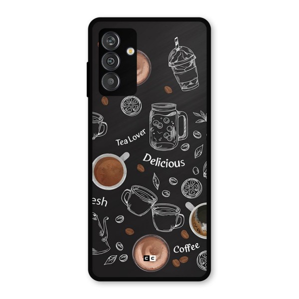 Tea And Coffee Mixture Metal Back Case for Galaxy M14 5G