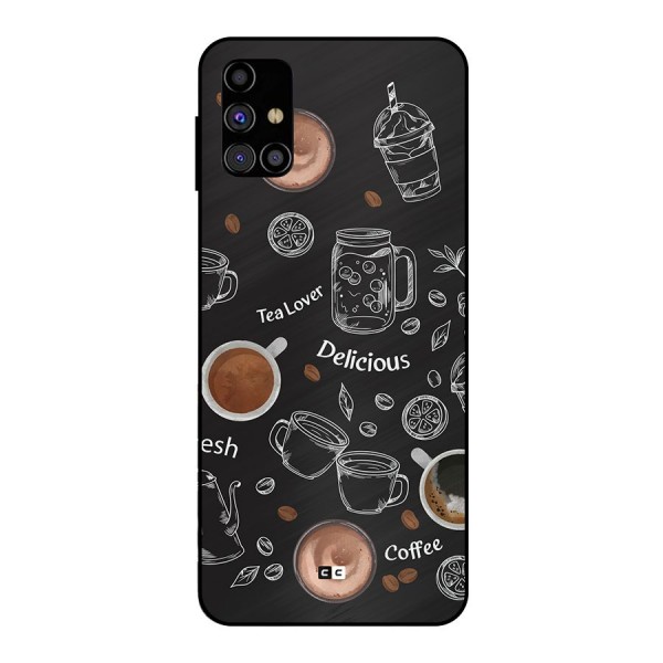 Tea And Coffee Mixture Metal Back Case for Galaxy M31s