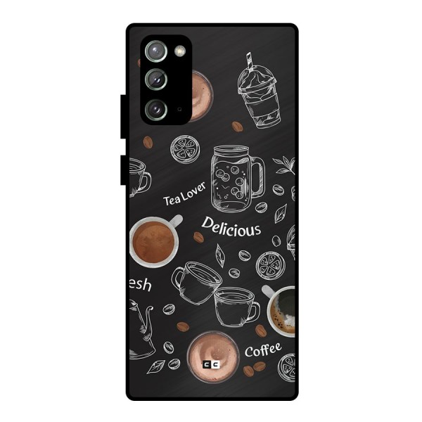 Tea And Coffee Mixture Metal Back Case for Galaxy Note 20