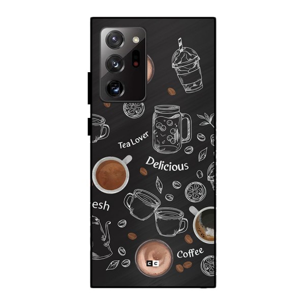 Tea And Coffee Mixture Metal Back Case for Galaxy Note 20 Ultra