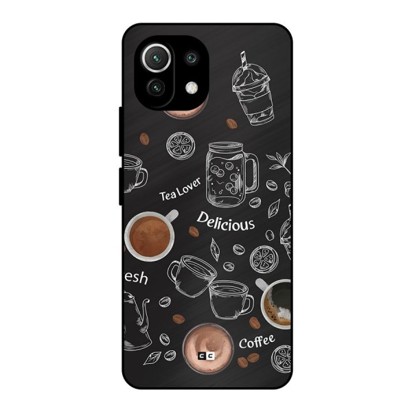 Tea And Coffee Mixture Metal Back Case for Mi 11 Lite