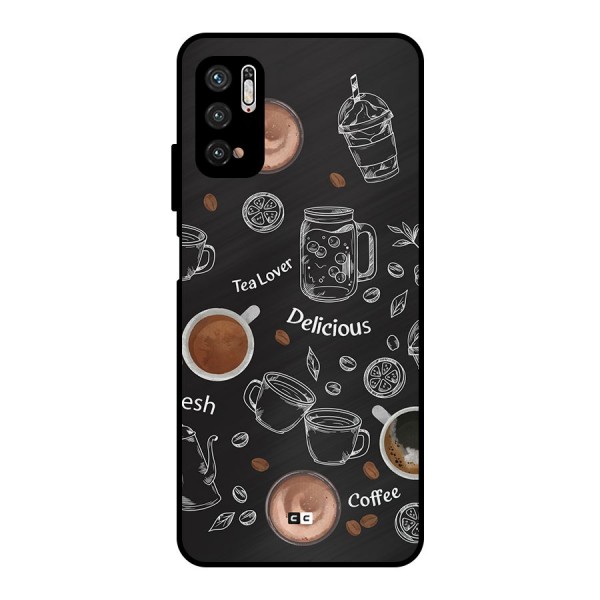 Tea And Coffee Mixture Metal Back Case for Poco M3 Pro 5G
