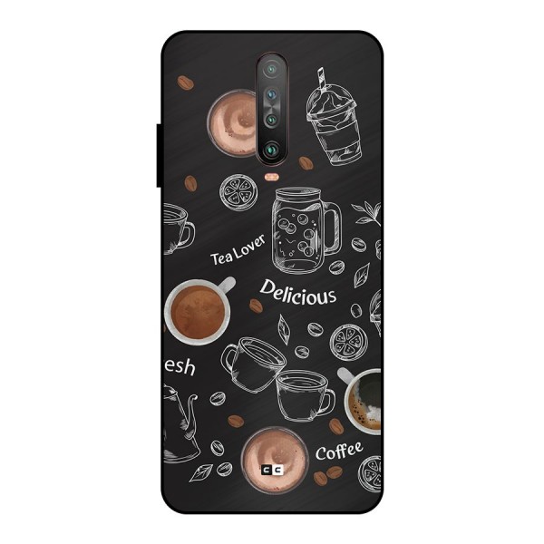 Tea And Coffee Mixture Metal Back Case for Poco X2