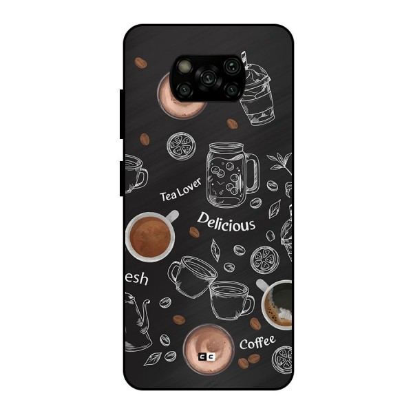 Tea And Coffee Mixture Metal Back Case for Poco X3