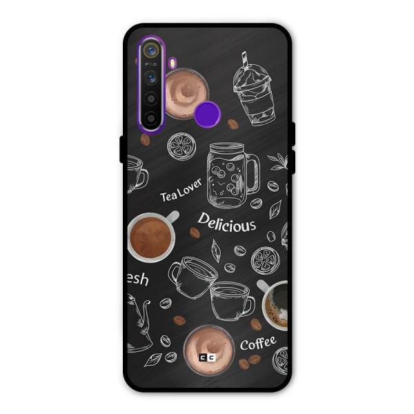Tea And Coffee Mixture Metal Back Case for Realme 5