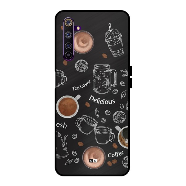 Tea And Coffee Mixture Metal Back Case for Realme 6 Pro