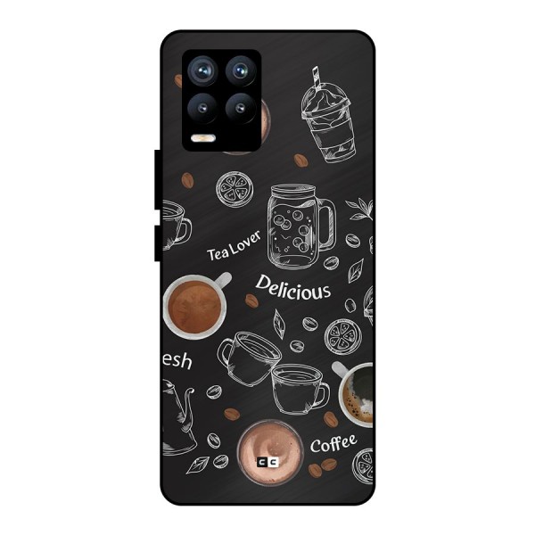 Tea And Coffee Mixture Metal Back Case for Realme 8