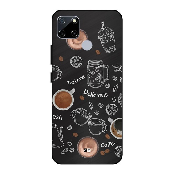 Tea And Coffee Mixture Metal Back Case for Realme Narzo 30A