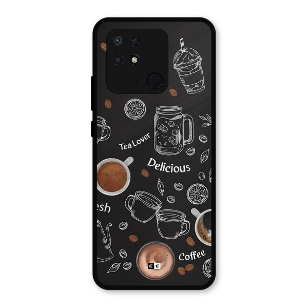 Tea And Coffee Mixture Metal Back Case for Redmi 10 Power