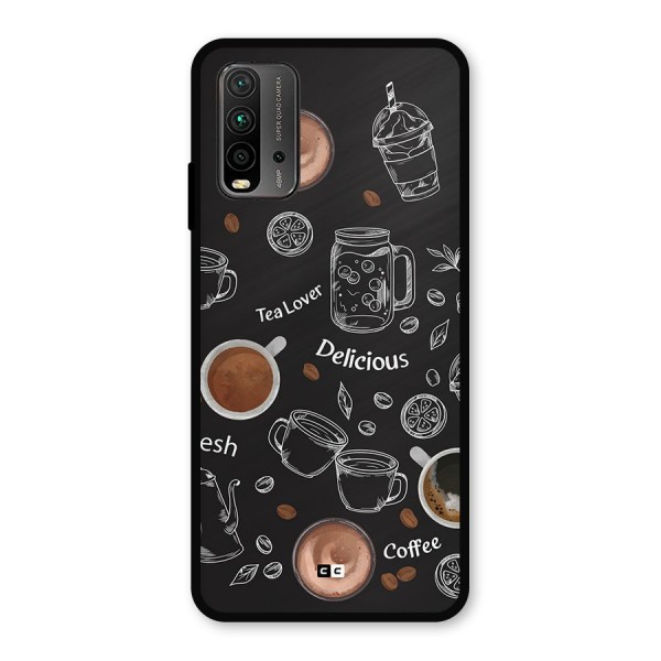 Tea And Coffee Mixture Metal Back Case for Redmi 9 Power