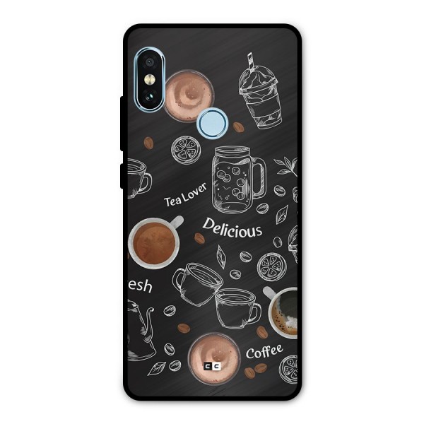 Tea And Coffee Mixture Metal Back Case for Redmi Note 5 Pro