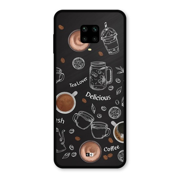 Tea And Coffee Mixture Metal Back Case for Redmi Note 9 Pro Max