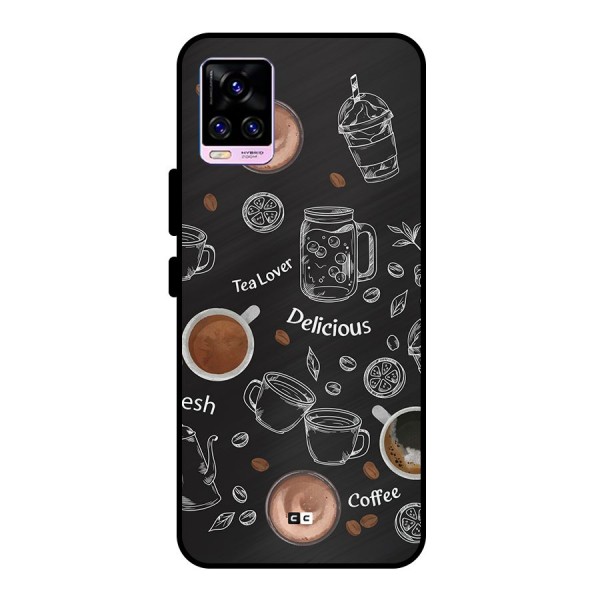Tea And Coffee Mixture Metal Back Case for Vivo V20 Pro