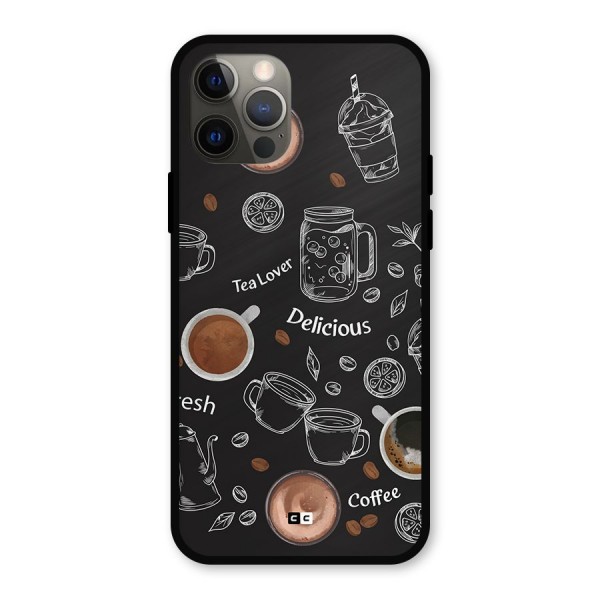 Tea And Coffee Mixture Metal Back Case for iPhone 12 Pro