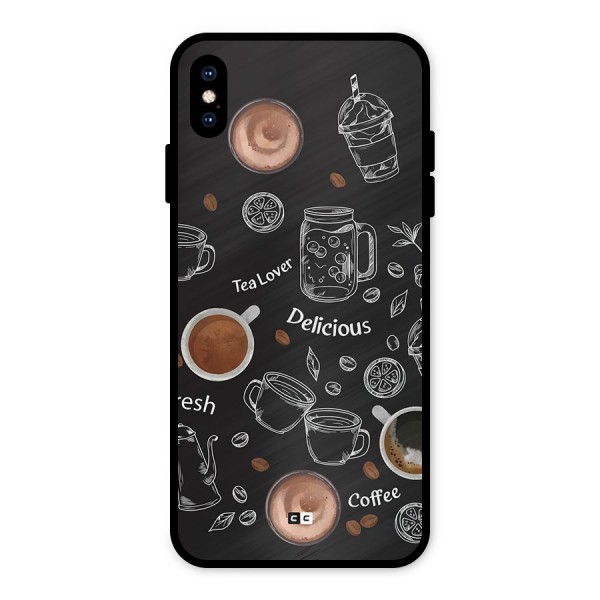 Tea And Coffee Mixture Metal Back Case for iPhone XS Max
