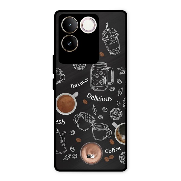 Tea And Coffee Mixture Metal Back Case for iQOO Z7 Pro