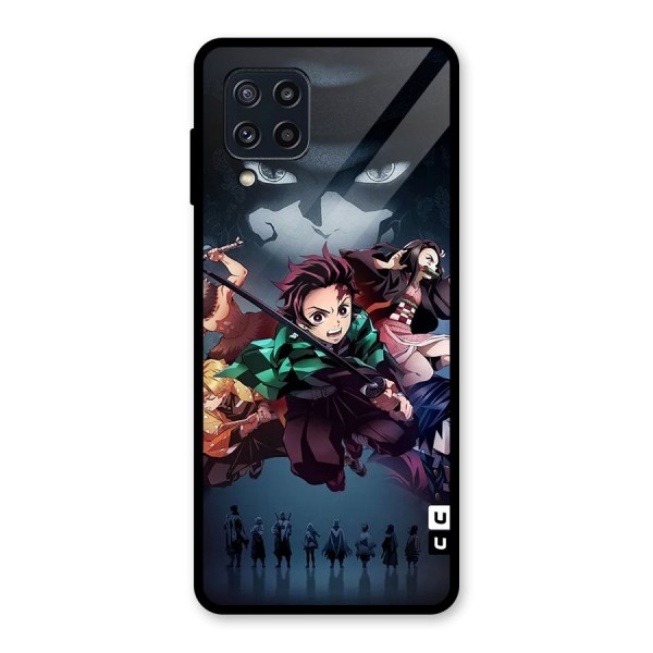 Team Demon Slayer Glass Back Case for Galaxy M32