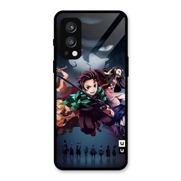 Team Demon Slayer Glass Back Case for OnePlus Nord 2 5G