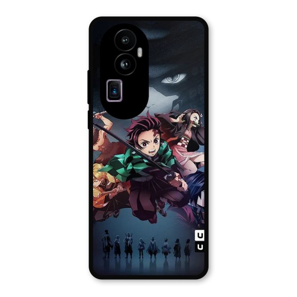 Team Demon Slayer Metal Back Case for Oppo Reno10 Pro Plus