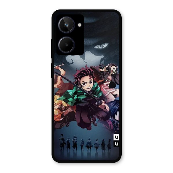 Team Demon Slayer Metal Back Case for Realme 10