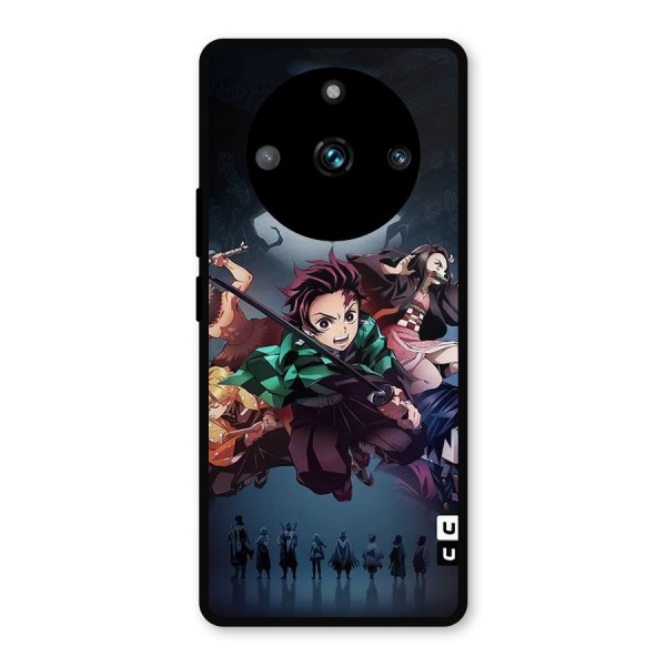 Team Demon Slayer Metal Back Case for Realme 11 Pro