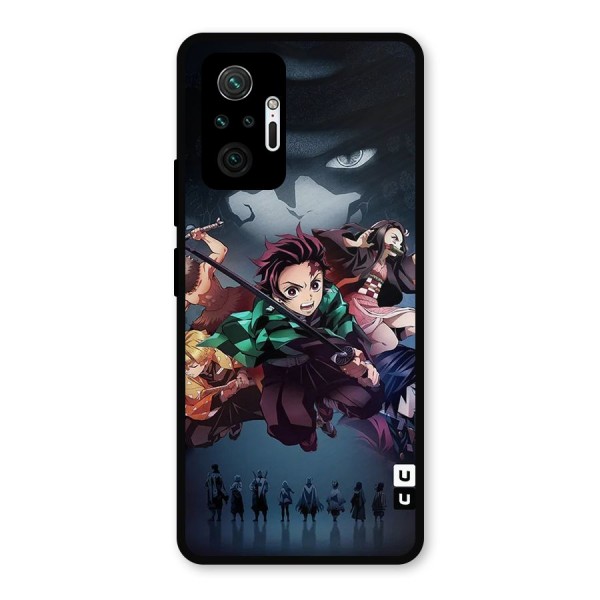 Team Demon Slayer Metal Back Case for Redmi Note 10 Pro Max