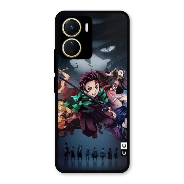 Team Demon Slayer Metal Back Case for Vivo T2x