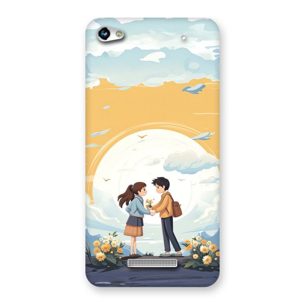 Teenage Anime Couple Back Case for Canvas Hue 2 A316