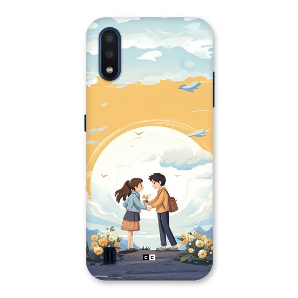 Teenage Anime Couple Back Case for Galaxy M01