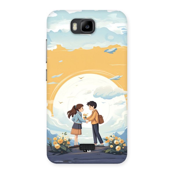 Teenage Anime Couple Back Case for Honor Bee