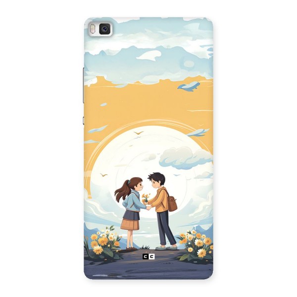 Teenage Anime Couple Back Case for Huawei P8