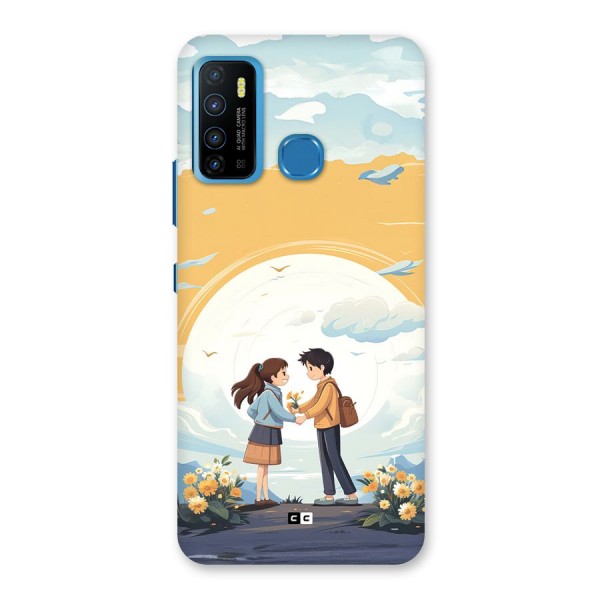 Teenage Anime Couple Back Case for Infinix Hot 9