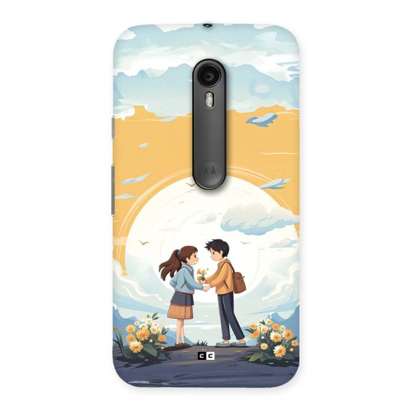 Teenage Anime Couple Back Case for Moto G3