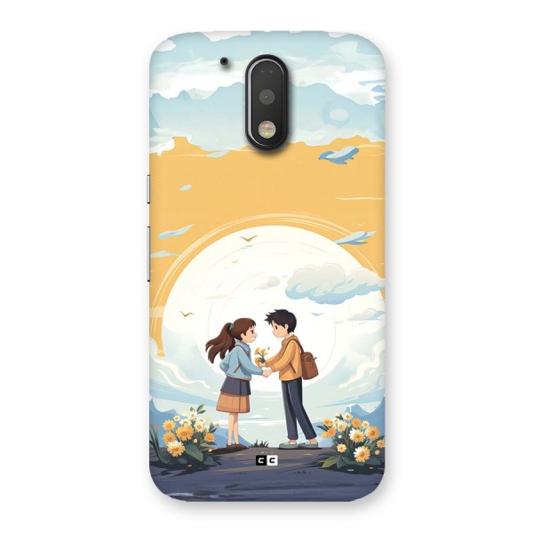 Teenage Anime Couple Back Case for Moto G4 Plus