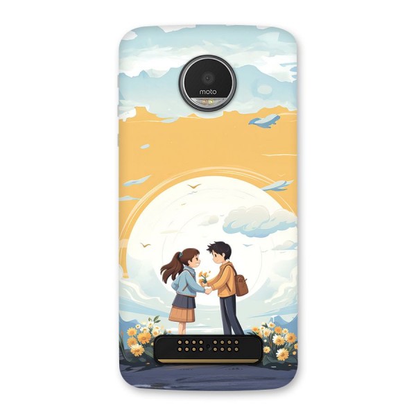 Teenage Anime Couple Back Case for Moto Z Play