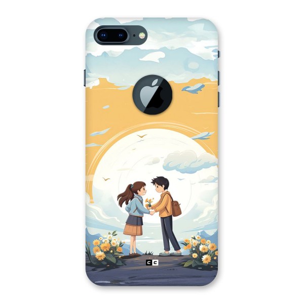 Teenage Anime Couple Back Case for iPhone 7 Plus Logo Cut