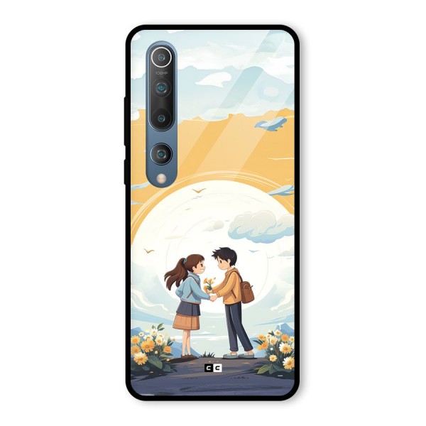 Teenage Anime Couple Glass Back Case for Mi 10