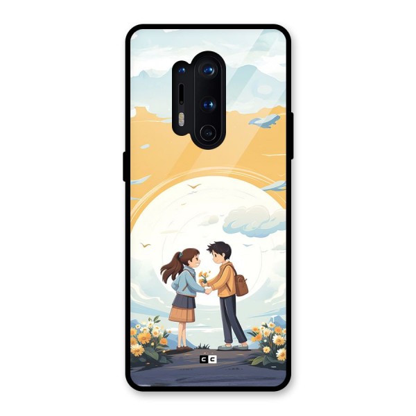 Teenage Anime Couple Glass Back Case for OnePlus 8 Pro