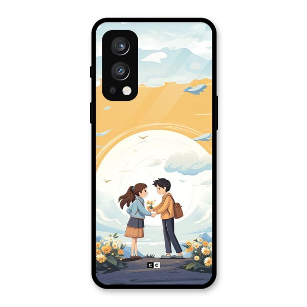 Teenage Anime Couple Glass Back Case for OnePlus Nord 2 5G