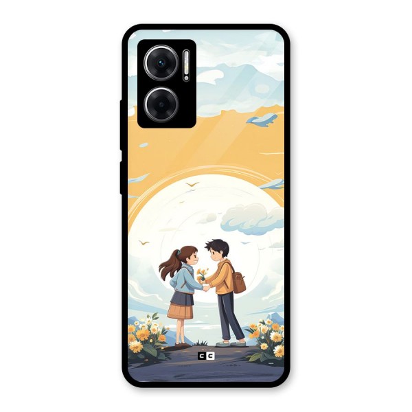 Teenage Anime Couple Glass Back Case for Redmi 11 Prime 5G