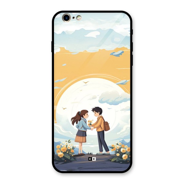 Teenage Anime Couple Glass Back Case for iPhone 6 Plus 6S Plus