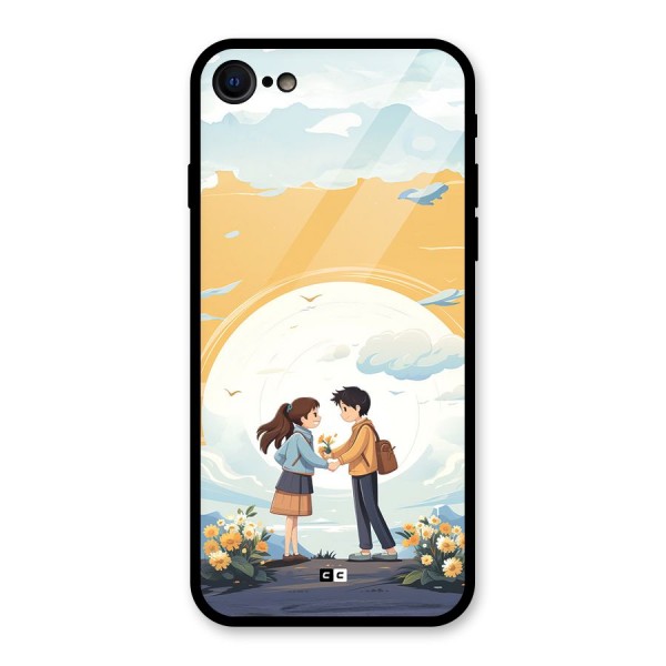 Teenage Anime Couple Glass Back Case for iPhone 7