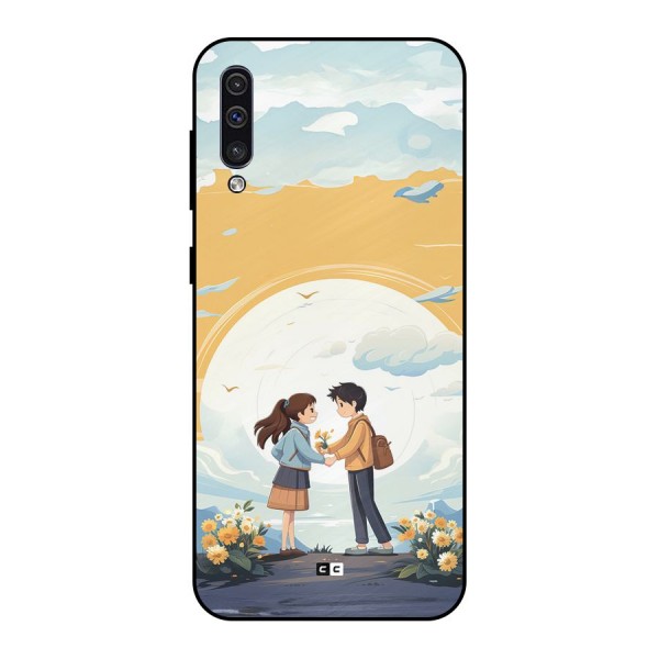 Teenage Anime Couple Metal Back Case for Galaxy A30s